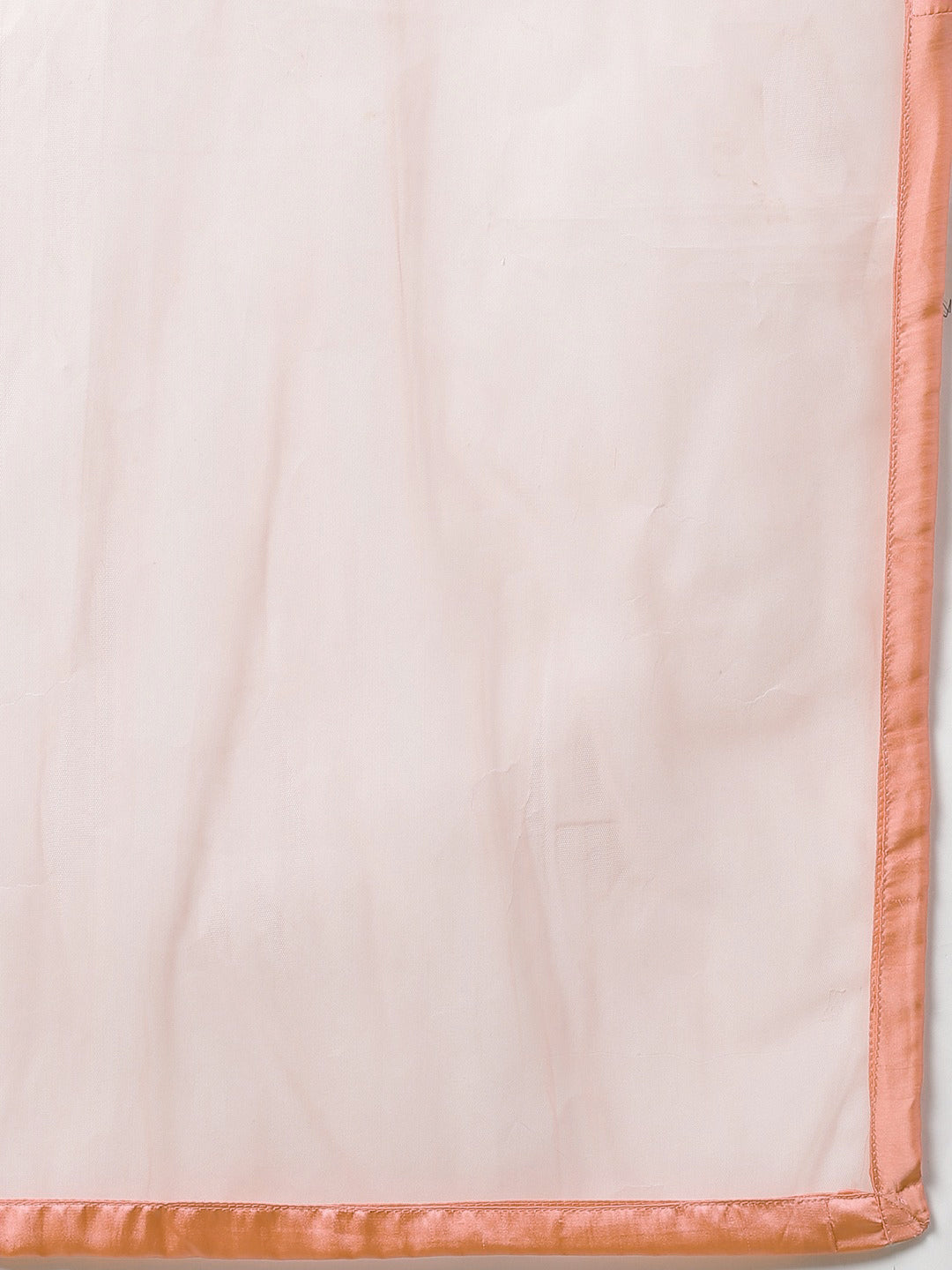 Made-to-Measure Peach Cocktail Gown with zari embroidery, Ruffled hemline and dupatta
