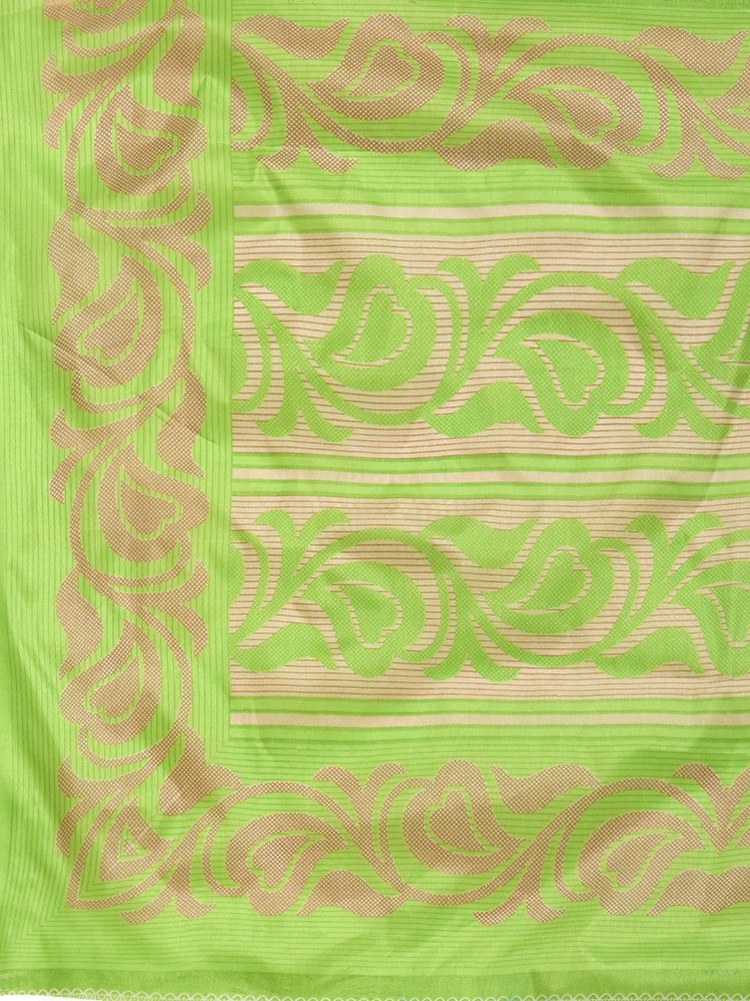Printed Bhagalpuri Saree with Multicolor Floral and Paisley Motifs