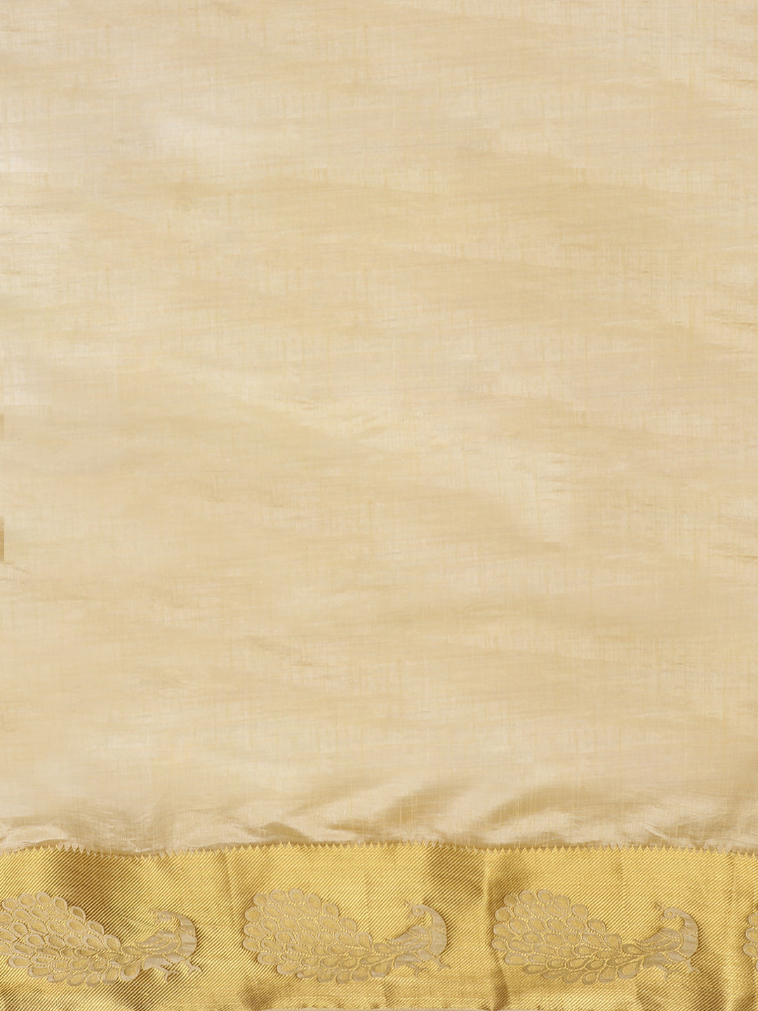 Dupion Silk saree with Peacock Motif Border
