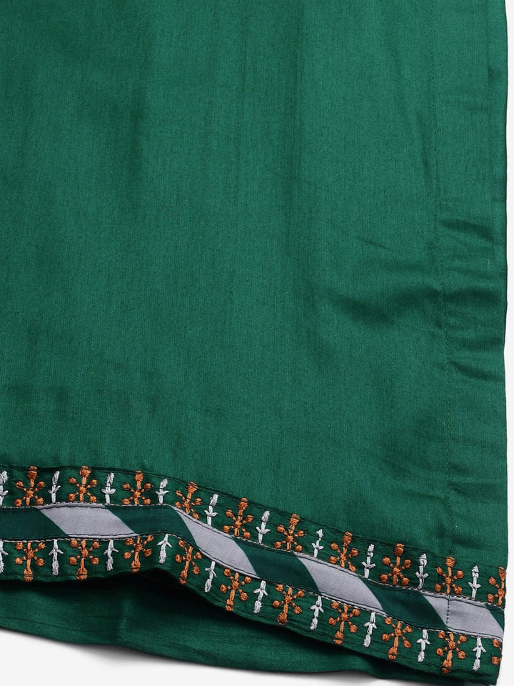 Cotton Stitched Kurta Sharara Set With Printed Gotta Pati Dupatta & Bell Sleeves