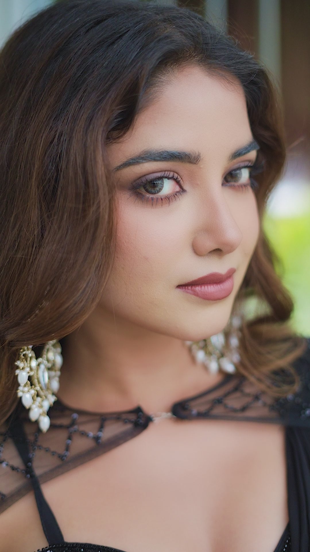 Black Sequins Embroidered Saree with Designer Blouse & Net Cape