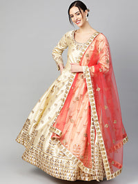 Chhabra 555 Made to Measure Mughal inspired Anarkali Kurta Set with intricate zari and Gota Patti Embroidery