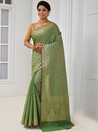 Green Banarasi Silk Traditional Saree