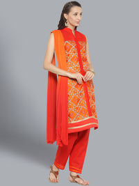 Chhabra 555 Cotton Dress Material with Floral Resham Embroidery and gota border