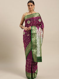 Chhabra 555 Gharchola silk saree with Meenakari weaving and Zari embroidery, Stone work