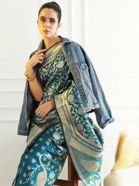 Chhabra 555 Bright Traditional Banarasi Saree with Bold Zari Peacock Motifs