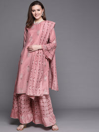 Chhabra 555 Made to Measure Pastel Indie Print Kurta Set with Tiered Sharara and Gota Embellishments