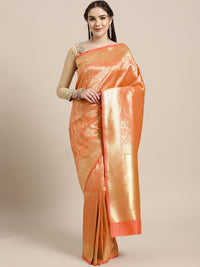 Chhabra 555 Kanjiwaram inspired silk saree with intricate zari weaving in a stylish paisley pattern

Color: Orange

Type: Kanjeevaram Sarees

Pattern: Woven Design

Pattern Type: Paisley

Ornamentation: Zari

Border: Woven Design

Fabric: Silk Blend

Saree: 5.4 mtr., Width: 1.10 mtr, Blouse: 0.80 mtr
Dryclean Only

The CAD image gives a detailed look of the actual blouse piece that comes with this saree. The blouse used by the model in the pictures is only for styling purpose.