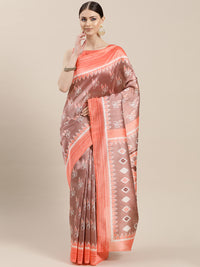 Bhagalpuri Ikat Print Saree