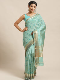 Tussar Banarasi Saree with Resham Paisley ,Floral Embroidery
