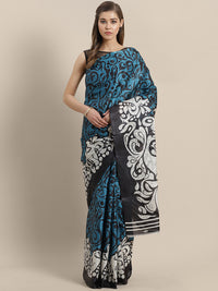Chhabra 555 French Tussar Silk printed Saree with Goemetrical Colorblocking Digital design