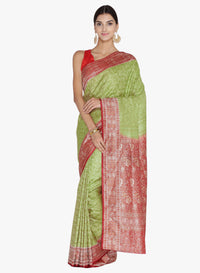 Sea Green Banarasi Silk  Party Wear Saree