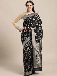 Chhabra 555 Mysore silk saree with jewelery inspired paisley motifs woven in silver zari
