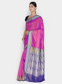 Purple Woven Design Banarasi Silk Saree