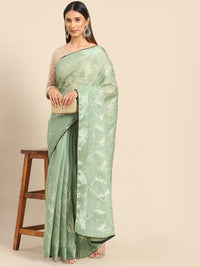 Chhabra 555 Gota Patti Embroidery Chanderi Saree With Resham Gota Border & Tassels