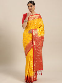 Chhabra 555 Mysore Silk saree with Lotus Design Ethnic weaving and contrast heavy zari blouse