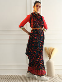 Chhabra 555 Multicolor Resham Embroidered Georgette Festive Saree