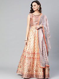 Chhabra 555 Made-to-Measure Digital Print Crop Top Set with Embellished blouse and lehenga and matching dupatta