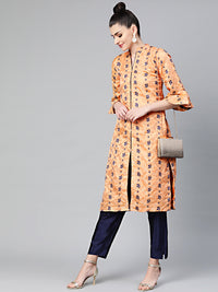 Chhabra 555 Made-to-Measure Pathani Style Kurta Set with Resham Zari weaving in floral pattern