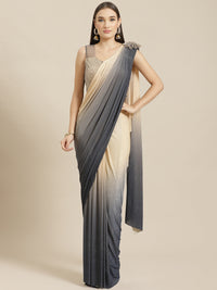 Ruffled Ombre Pre-Stitched Saree with Festive Layers & Bling Sequence Embroidery Blouse