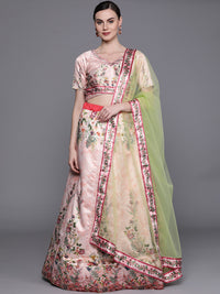Semi-stitched Digital Print Lehenga Set