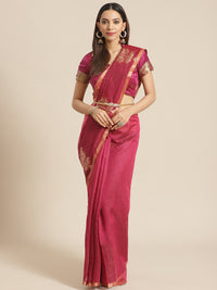 Banarasi Heritage Jute Silk Saree with Striking Floral Motifs & matching Belt