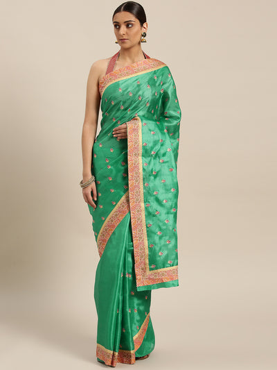 Chhabra 555 Tussar silk saree with traditional motifs and Paisley Jamdani Multicolor border 