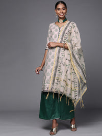 Chhabra 555 Made-to-Measure Beige Cotton Kurta Palazzo Set With Tribal Batik Print