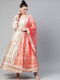 Chhabra 555 Made to Measure Mughal inspired Anarkali Kurta Set with intricate zari and Gota Patti Embroidery