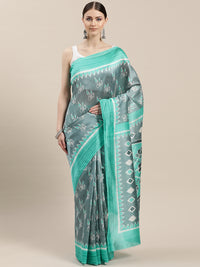 Bhagalpuri Ikat Print Saree