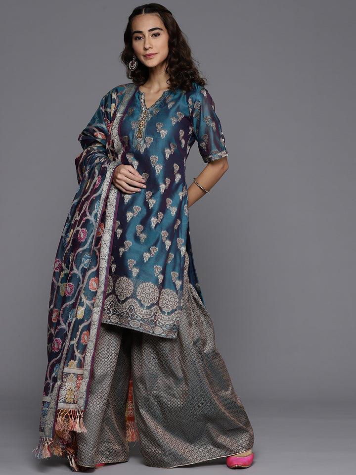 Chhabra 555 Banarasi Ethnic Weaving Unstitched Suit Salwar Set With Handloom Dupatta
