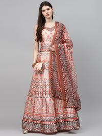 Made to Measure Anarkali Cocktail Gown with Bohemian Print in summer floral pattern