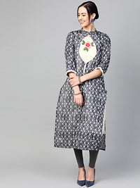 Chhabra 555 Made to Measure Printed Angrakha Jacket style kurta dress with embroidered inner