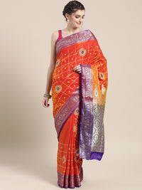 Chhabra 555 Gharchola silk saree with Meenakari weaving and Zari embroidery, Stone work