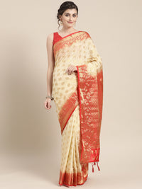 Chhabra 555 Mysore Silk saree with Lotus Design Ethnic weaving and contrast heavy zari blouse