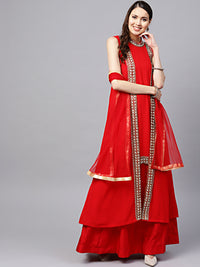 Chhabra 555 Made-to-Measure Jacket Style Lehenga Set with Zircon and Crystal Embroidery