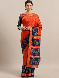 Chhabra 555 French Woven Crepe Printed Saree with Floral Digital printing and Banarasi Border