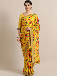 Chhabra 555 French Crepe SIlk printed Saree with Ethnic Paisley multicolor Digital design