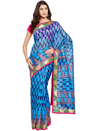 Cobalt Blue Coloured Art Silk Printed  Saree